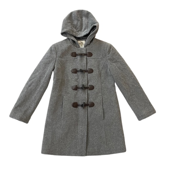 L.L. Bean Jackets & Blazers - L.L. Bean Bellandi Wool Hooded Toggle Pea Coat Size 4 Petite Old Money Classic